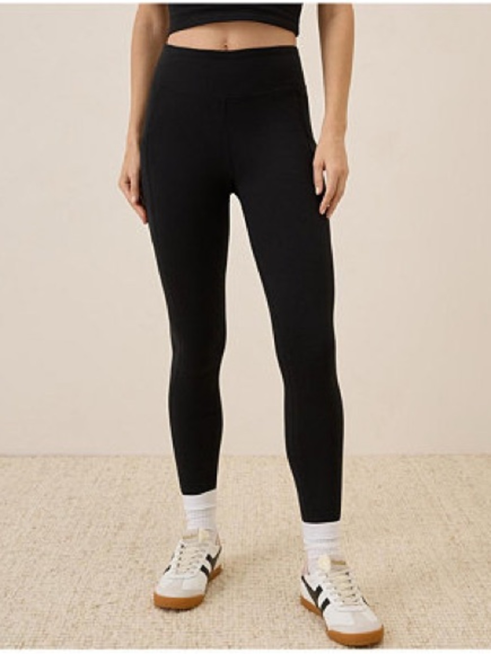 Pact Black High-Rise Leggings